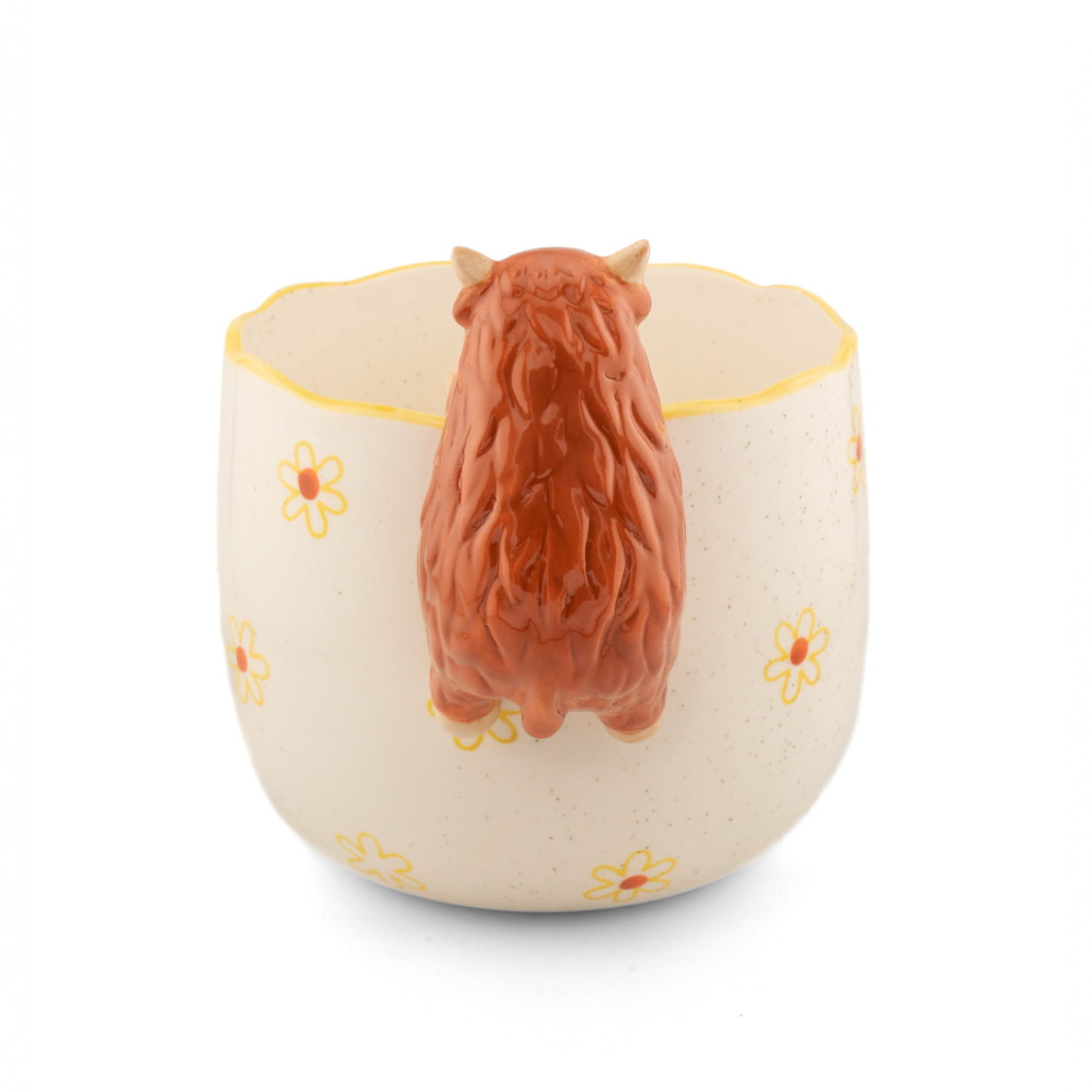 Peeking Highland Cow Planter