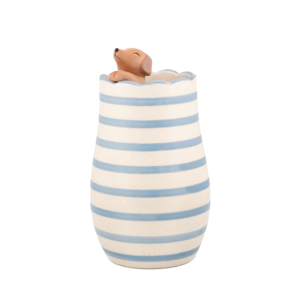 Sausage Dog Peeking Vase