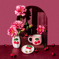 Handpainted Cherry Vase