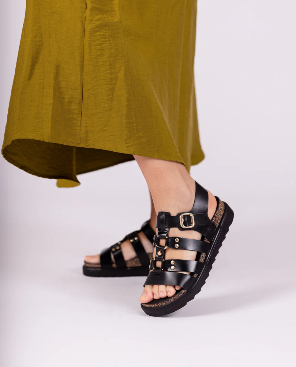 Yokono | Tunez-255 | Chunky Platform Sandal | Black