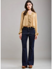Toxik3 Olian Bootcut Retro Jeans | Raw Blue
