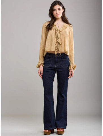 Toxik3 Olian Bootcut Retro Jeans | Raw Blue