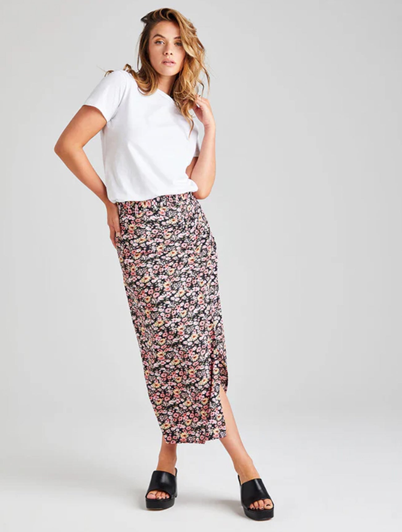 Beech Ditsy Floral Midi Skirt