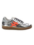 Another Trend | Iconic II | Metallic Leather Trainer | Dark Silver