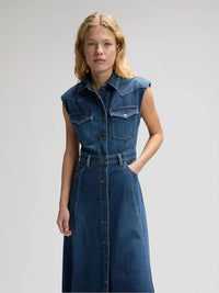 Lee Western Denim Maxi Dress | Blue