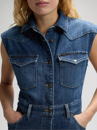 Lee Western Denim Maxi Dress | Blue