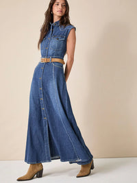 Lee Western Denim Maxi Dress | Blue