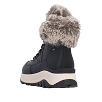Rieker Tex | W0063-00 Lambswool Lined Walking Boot | Black