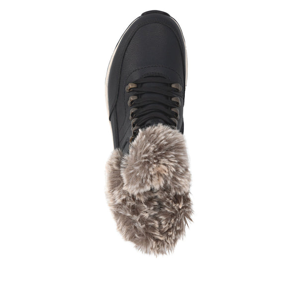 Rieker Tex | W0063-00 Lambswool Lined Walking Boot | Black