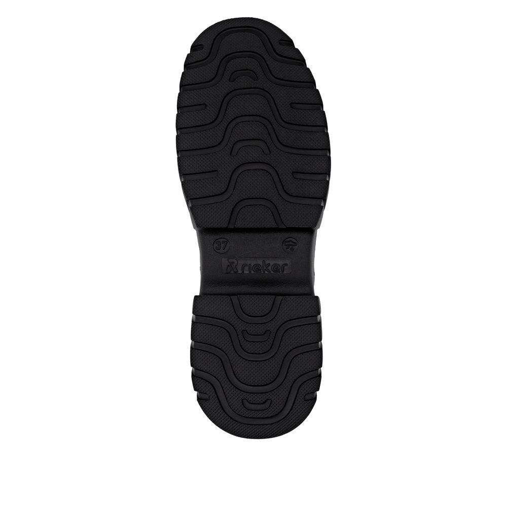 Rieker Sport | W1870-35 Chunky Lace Up Boot | Patent Cherry Red