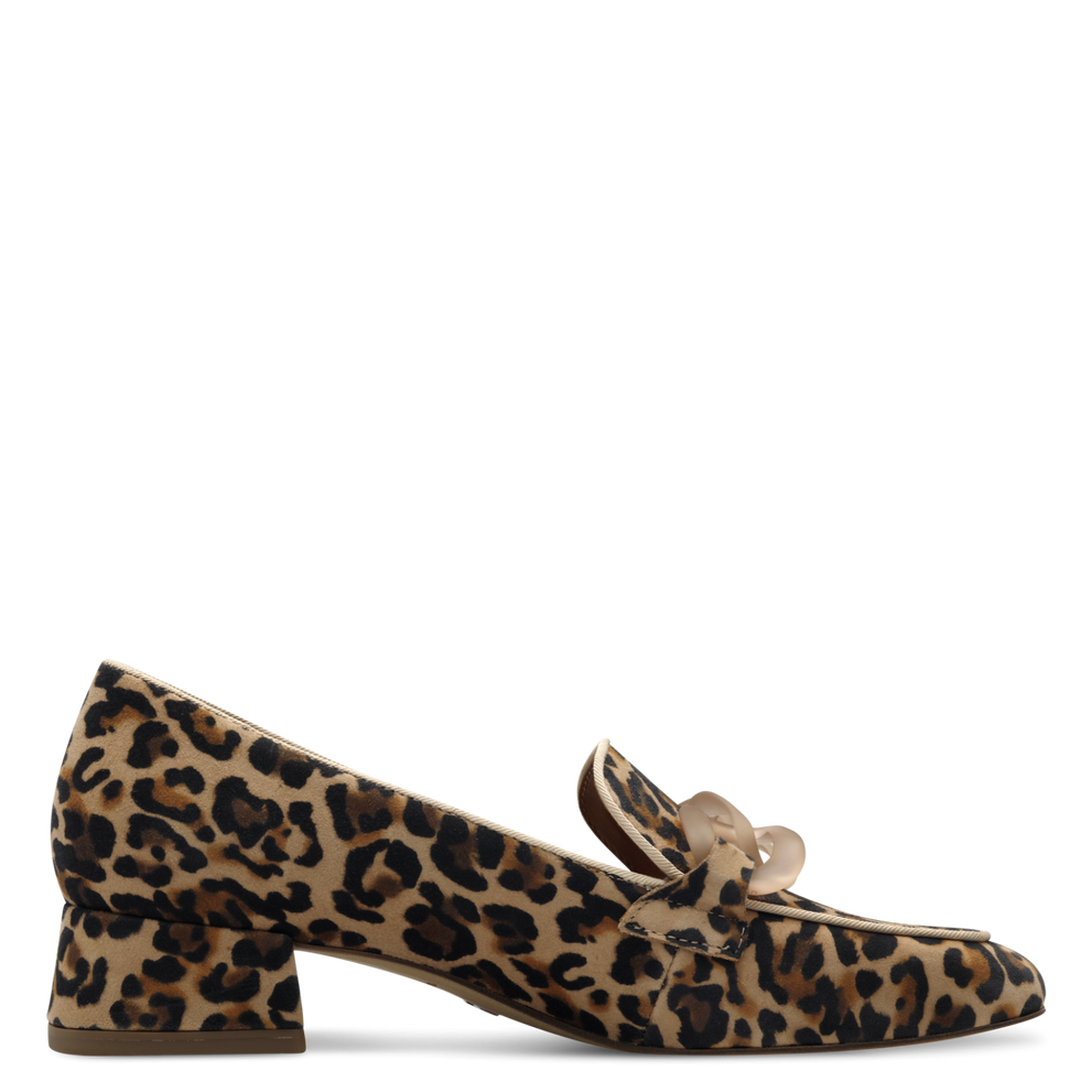 Tamaris | Leopard Heeled Loafer | 24305