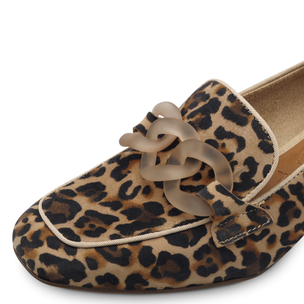 Tamaris | Leopard Heeled Loafer | 24305