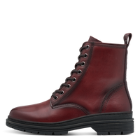 Tamaris | Leather Lace Up Ankle Boot | 25230 | Red