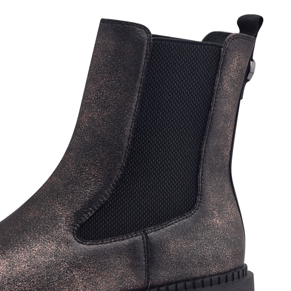 Tamaris VEGAN Chunky Metallic Ankle Boot | 25485 | Bronze