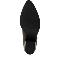 Tamaris | Two Tone Leather Cowboy Boot | 25702 | Black/Olive