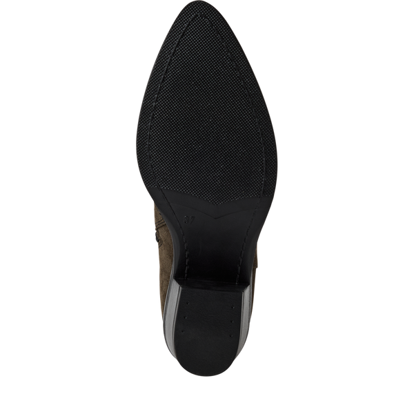 Tamaris | Two Tone Leather Cowboy Boot | 25702 | Black/Olive