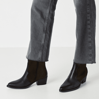 Tamaris | Two Tone Leather Cowboy Boot | 25702 | Black/Olive