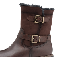 Tamaris | Fur Lined Biker Boot | 26820 | Mocca (Brown)
