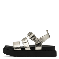 Tamaris | VEGAN Chunky Metallic Flatform Sandal | 28401 | Platinum
