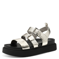 Tamaris | VEGAN Chunky Metallic Flatform Sandal | 28401 | Platinum