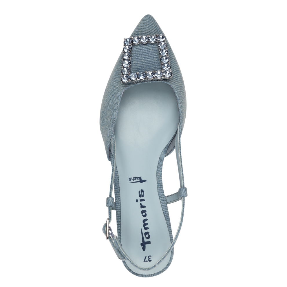 Tamaris | Denim Sling Back Pump | VEGAN | 29403