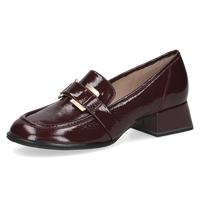 Caprice | Patent Low Heeled Loafer | 24303 | Bordeaux