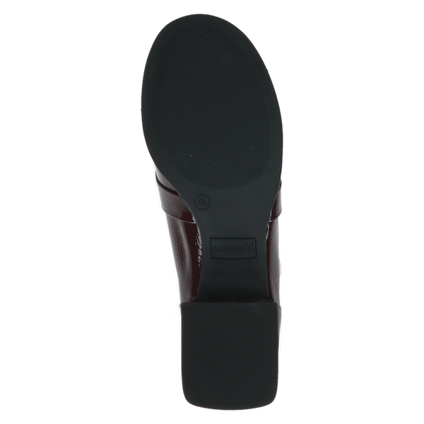 Caprice | Patent Low Heeled Loafer | 24303 | Bordeaux