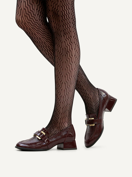 Caprice | Patent Low Heeled Loafer | 24303 | Bordeaux