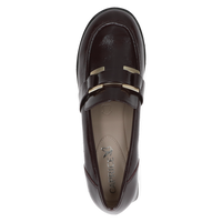 Caprice | Patent Low Heeled Loafer | 24303 | Bordeaux