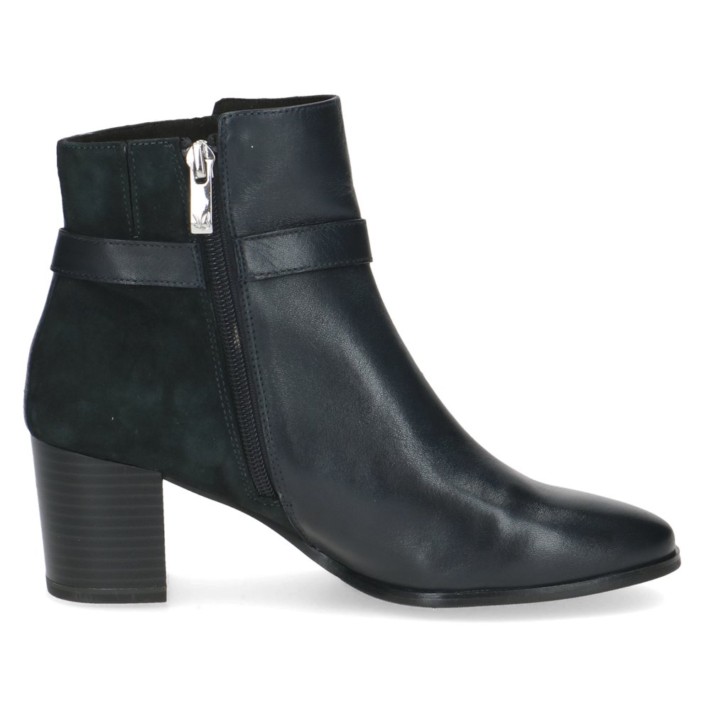 Caprice | Leather Heeled Ankle Boot | 25302 | Ocean Comb