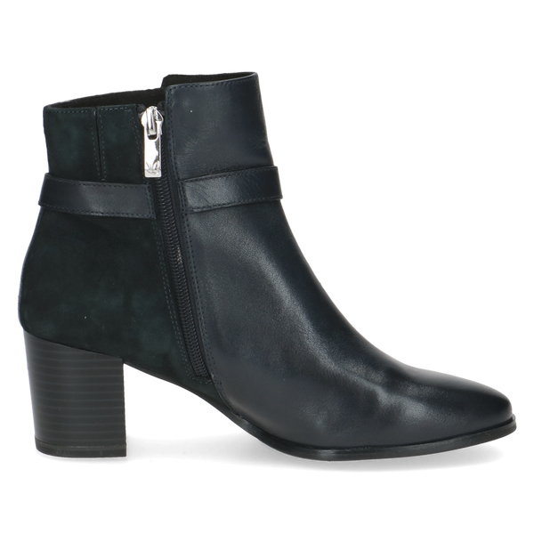 Caprice | Leather Heeled Ankle Boot | 25302 | Ocean Comb