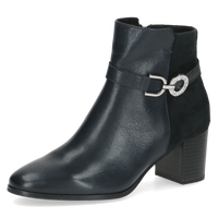 Caprice | Leather Heeled Ankle Boot | 25302 | Ocean Comb
