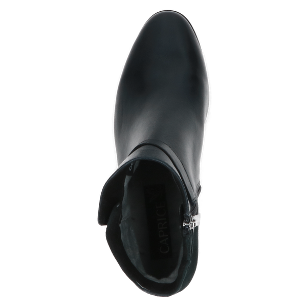 Caprice | Leather Heeled Ankle Boot | 25302 | Ocean Comb