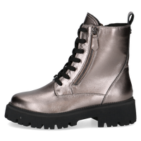 Caprice | Metallic Chunky Lace Up Boot | 26229 | Taupe Metallic