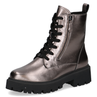 Caprice | Metallic Chunky Lace Up Boot | 26229 | Taupe Metallic