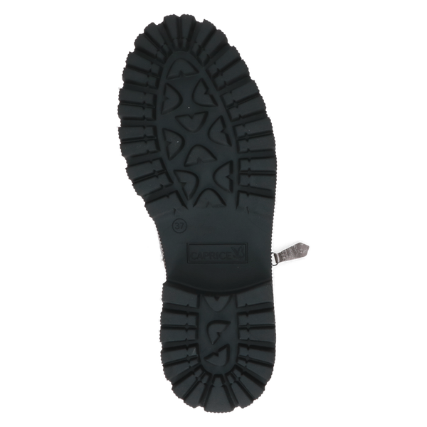 Caprice | Metallic Chunky Lace Up Boot | 26229 | Taupe Metallic