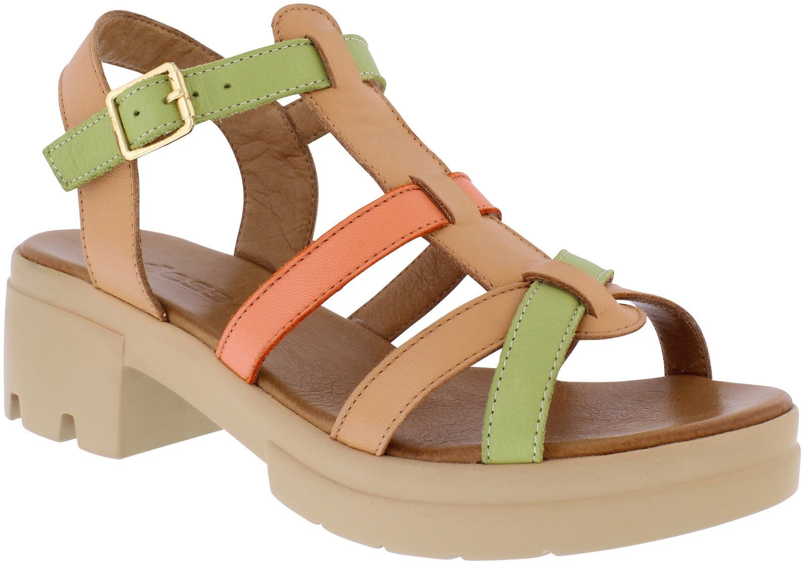 Adesso | Willa leather Sandal | Earth