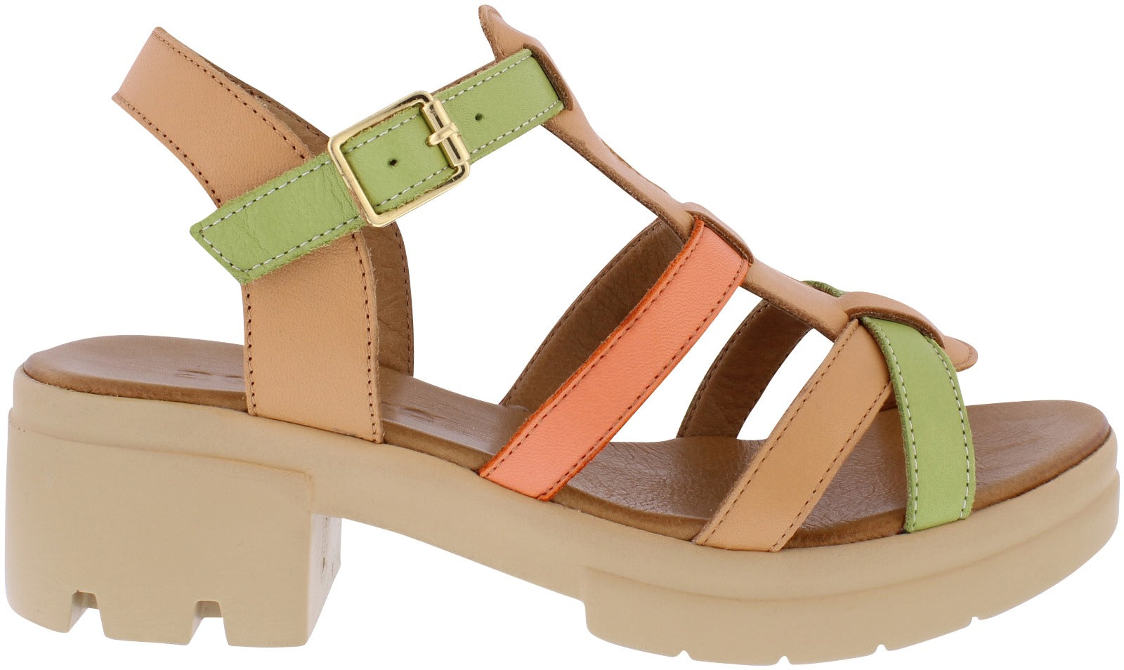 Adesso | Willa leather Sandal | Earth