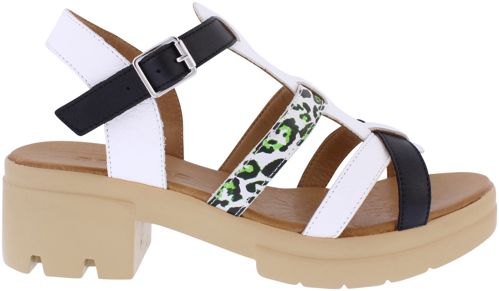 Adesso | Willa leather Sandal | Panda | Online Exclusive