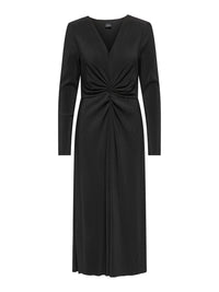 JDYBea L/S Plisse Midi Dress | Black