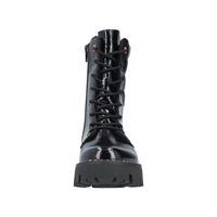 Rieker | Y3330-00 Chunky Patent Lace Up Boot | Black