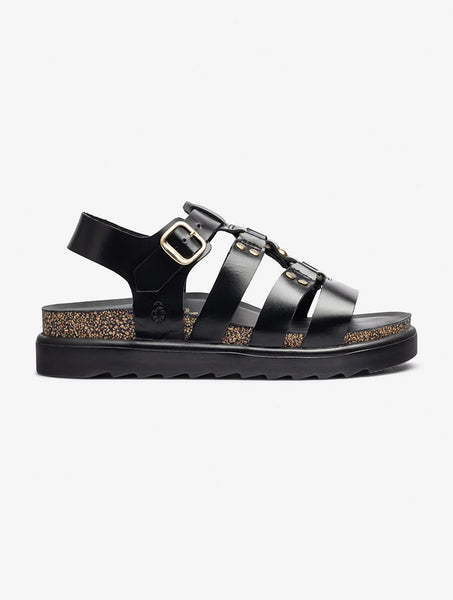 Yokono | Tunez-255 | Chunky Platform Sandal | Black
