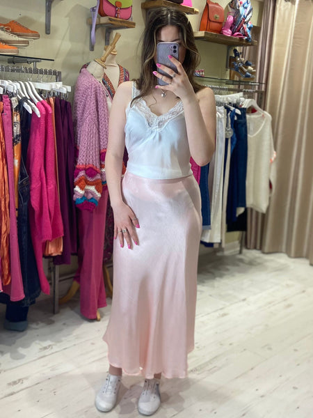 Aurora Satin Skirt | Light Pink