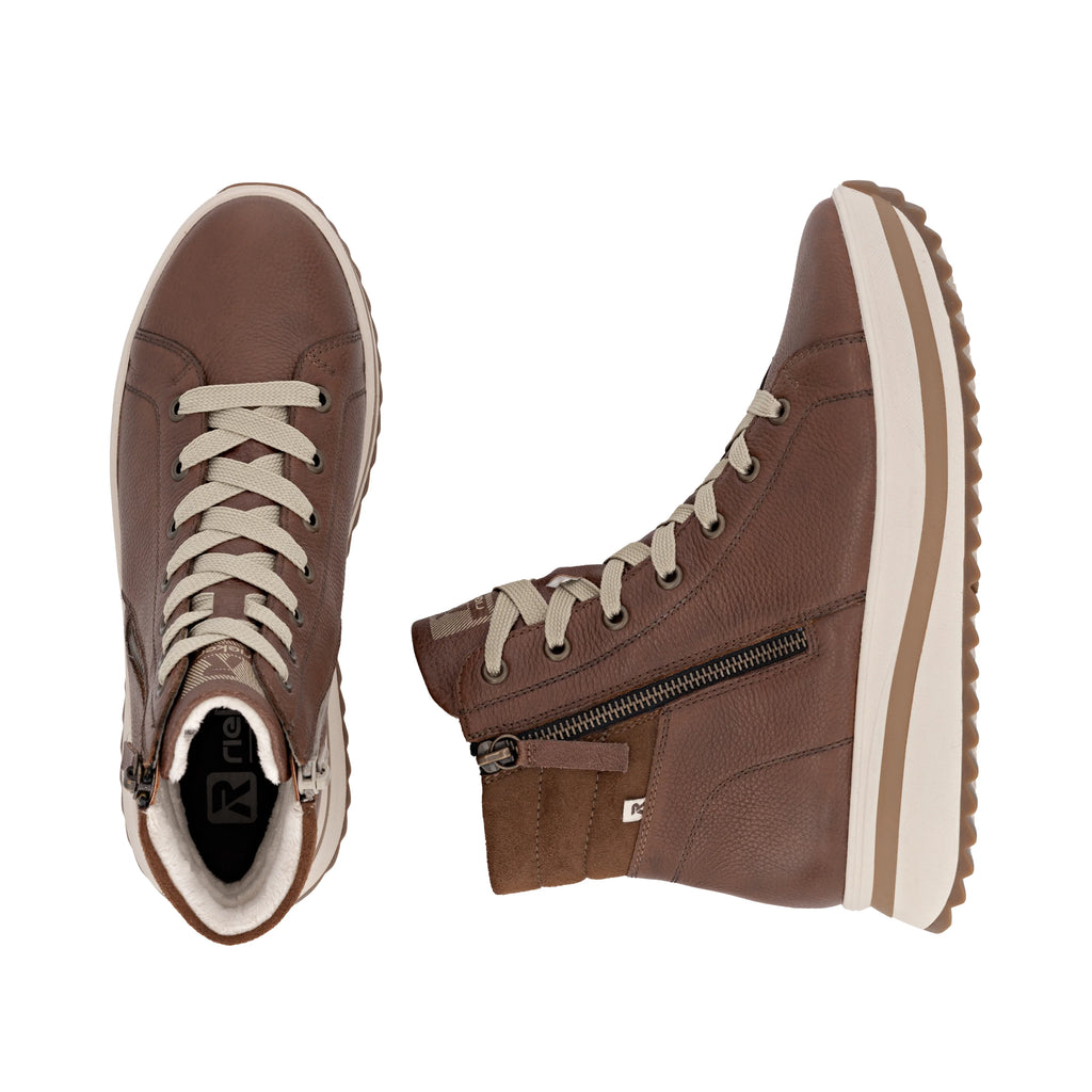 Rieker | W3870-24 | Leather Ankle Boot | Brown