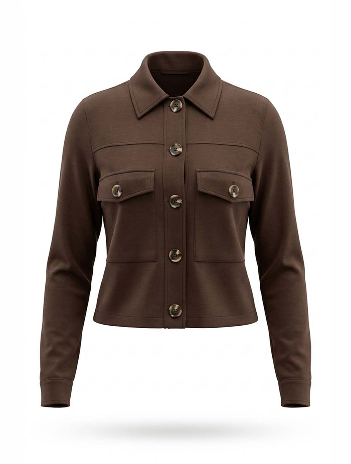 Alice Collins | Nova Modal Jacket | Chocolate Chip