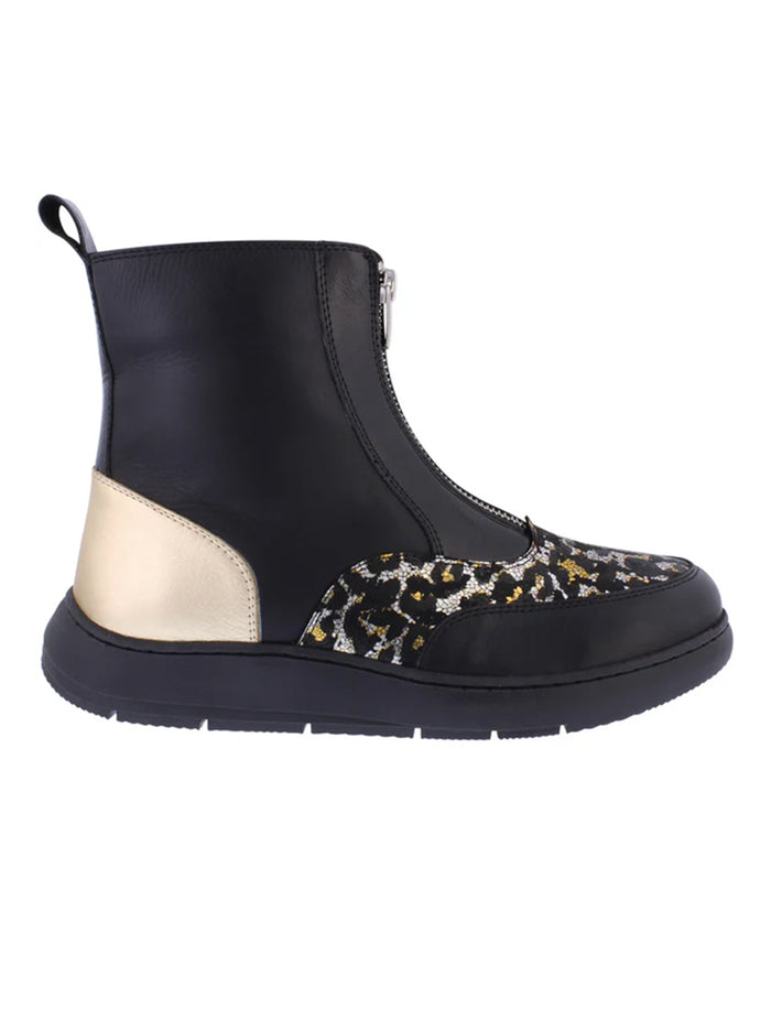 Adesso | Inga Zip Front Ankle Boot | Shimmering Lynx