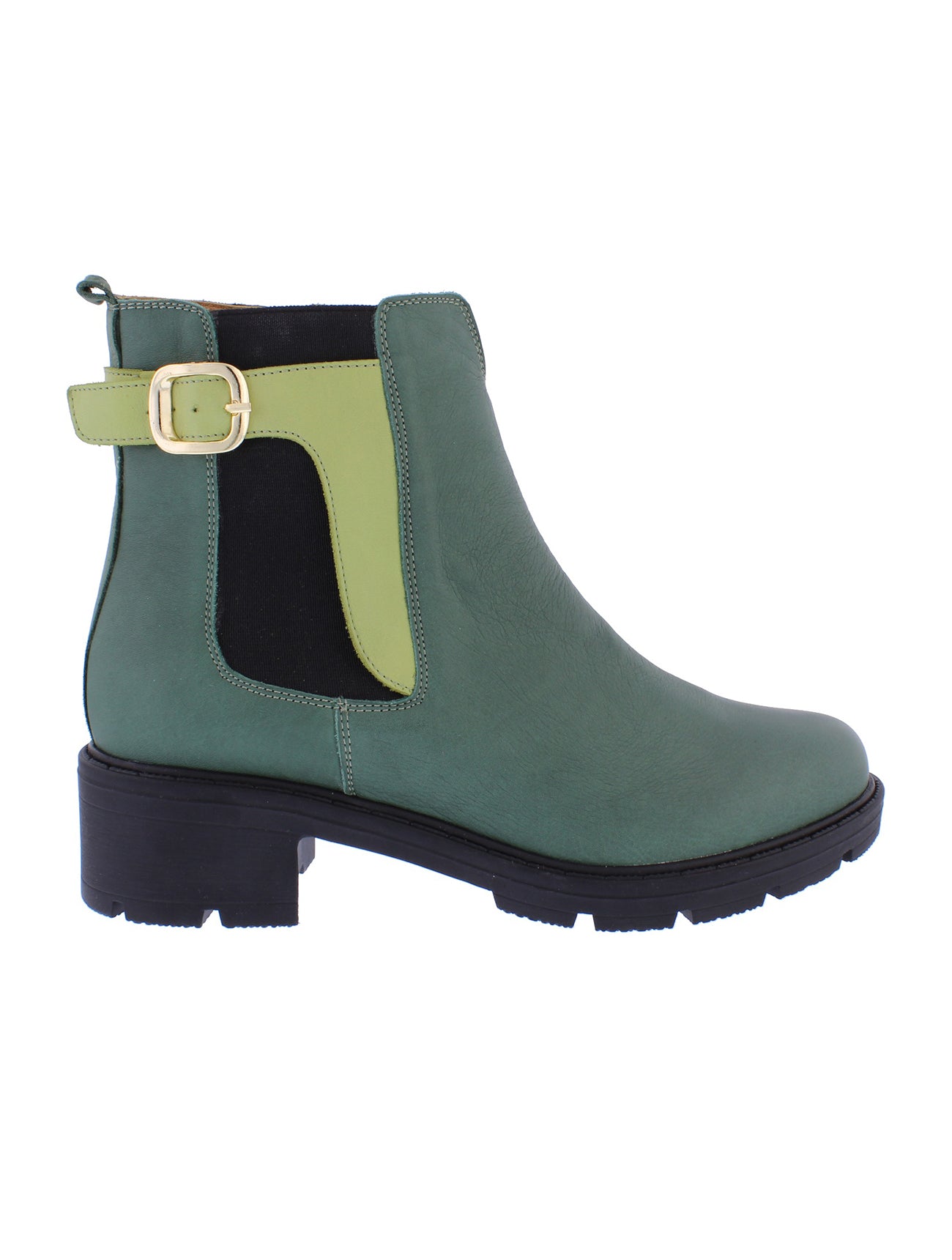 Adesso | Vonda Heeled Ankle Boot | Moss Green Multi