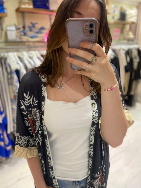 Boho Eye Print Kimono