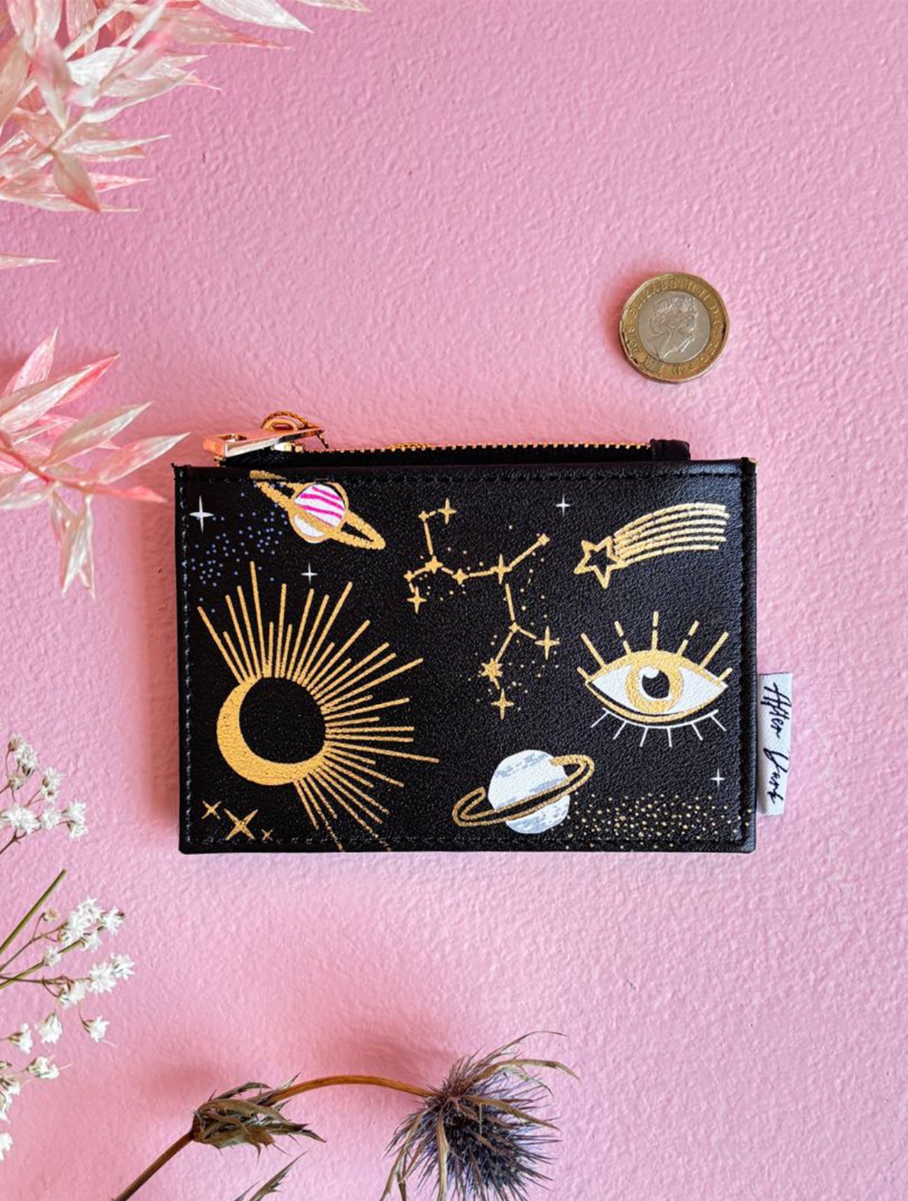 After Dark Black Zip Purse