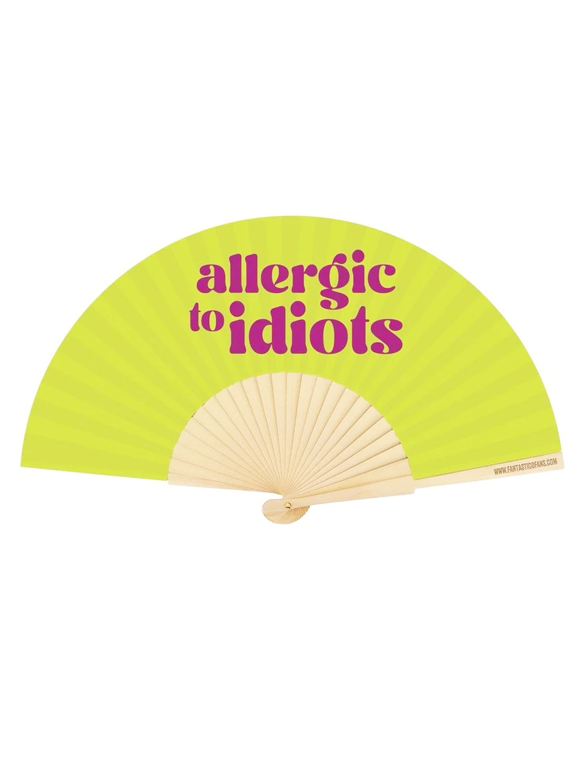 Allergic to Idiots Slogan 23cm Fan